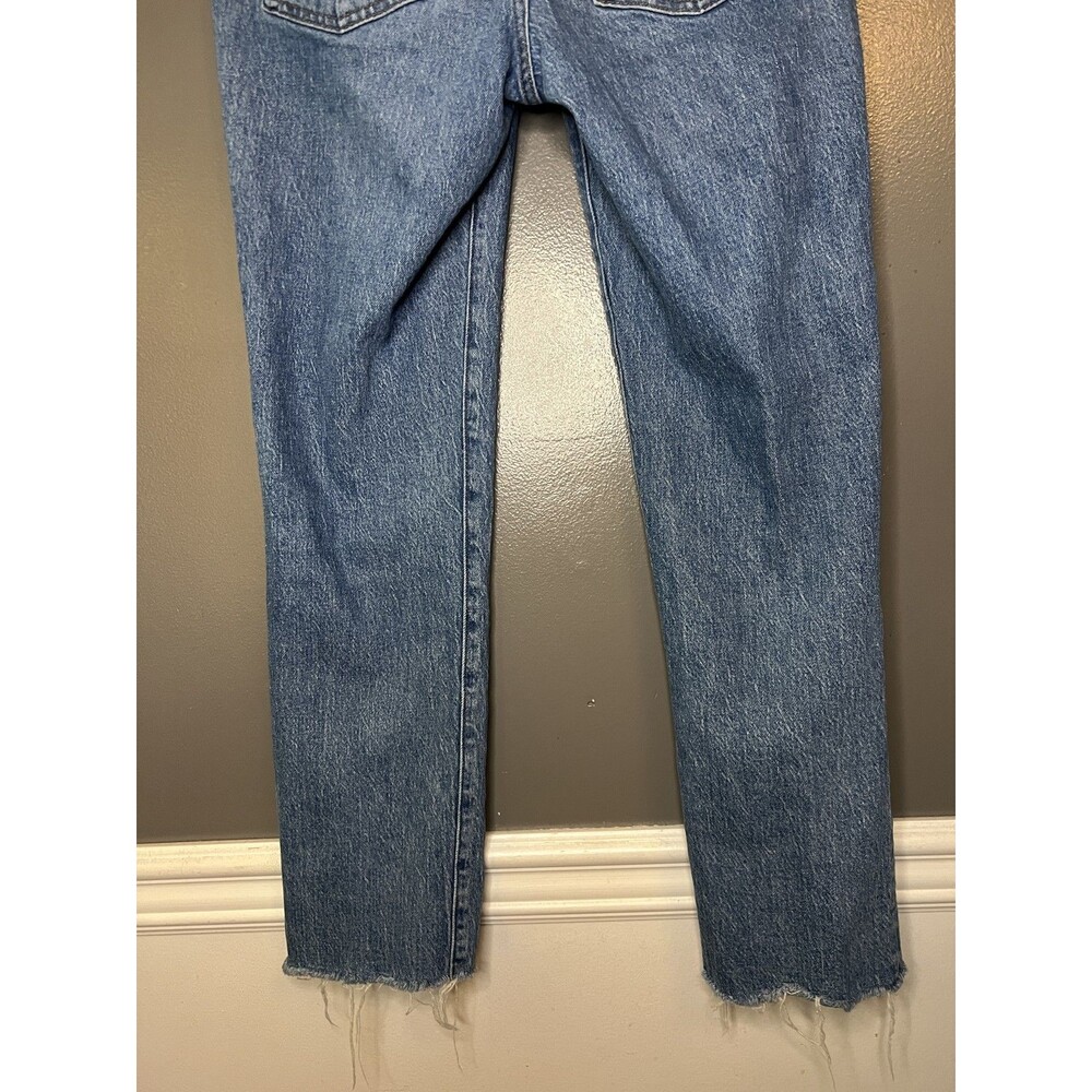 Madewell Jeans Womens 26 Blue Perfect Vintage Straight Raw Hem Stretch Denim - Picture 6 of 9